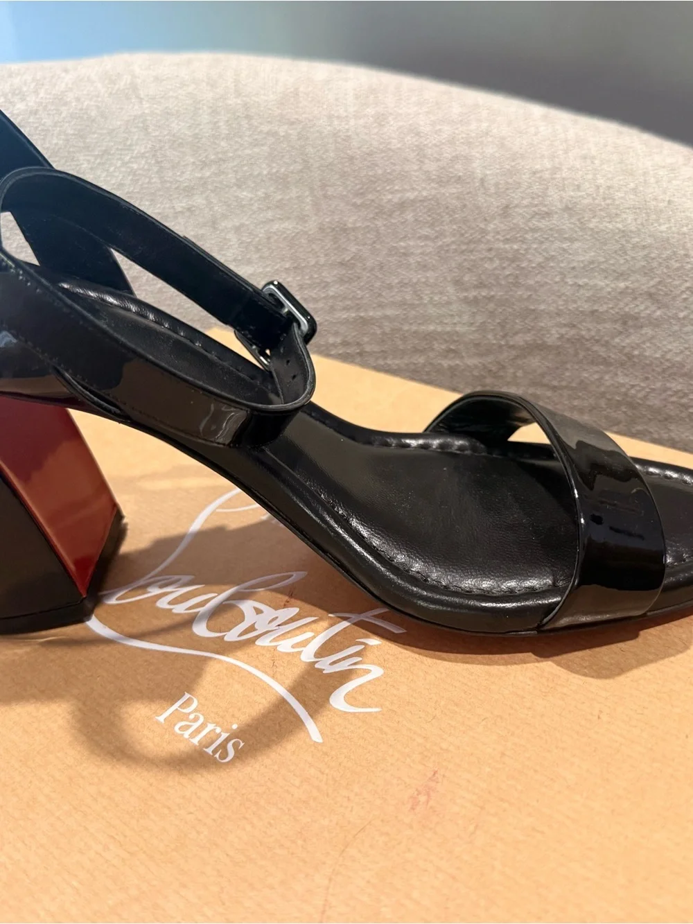 Christian Louboutin slingback patent